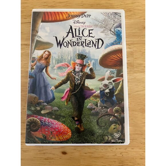 Alice In Wonderland DVD 2010 Fantasy Movie Tim Burton Johnny Depp Pre-Owned - Picture 1 of 4